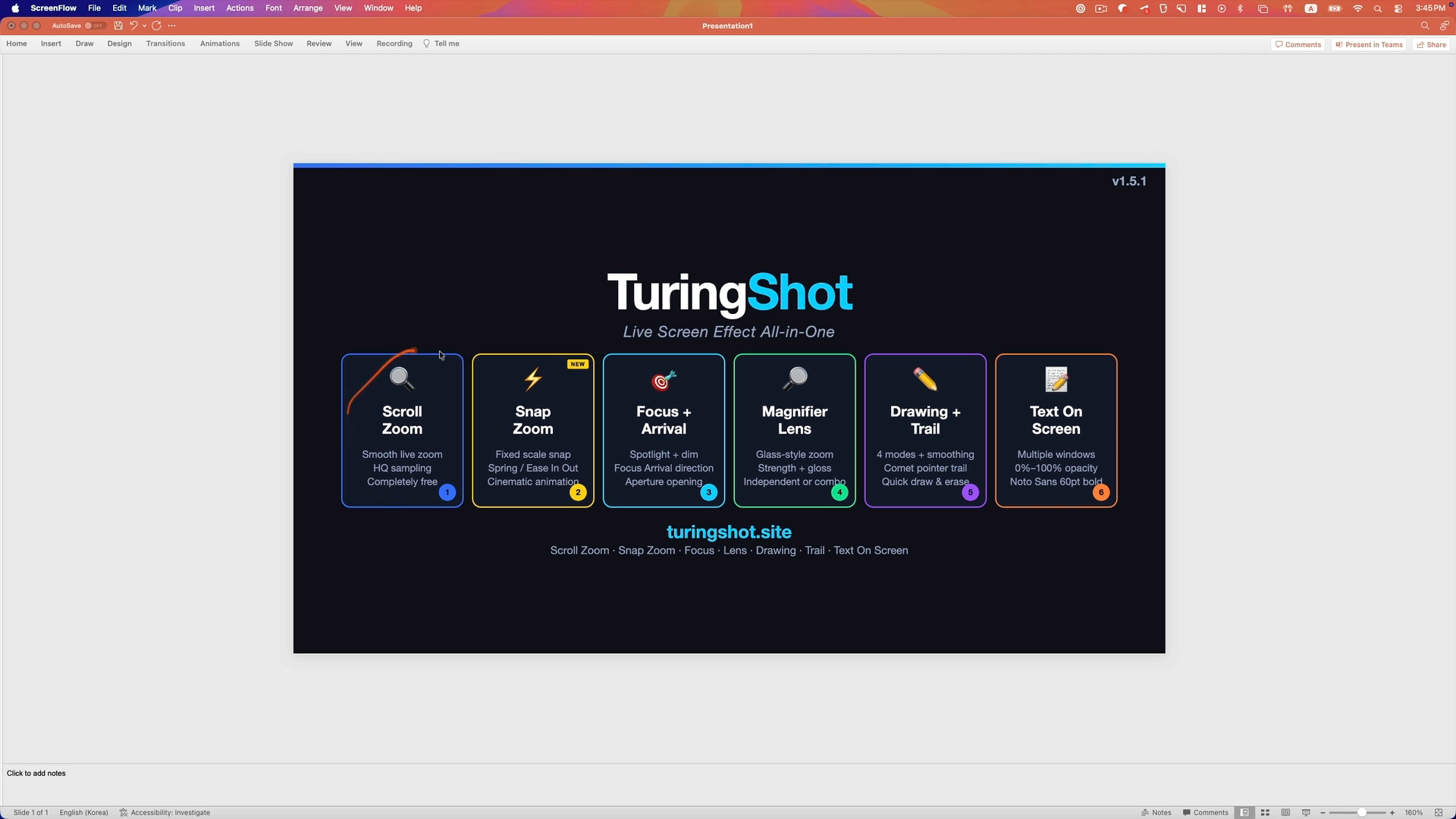 TuringShot zooming into a Mac interface during a product demonstration