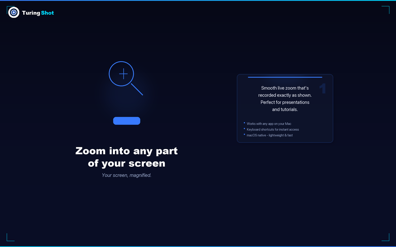 TuringShot zoom with sharp sampling